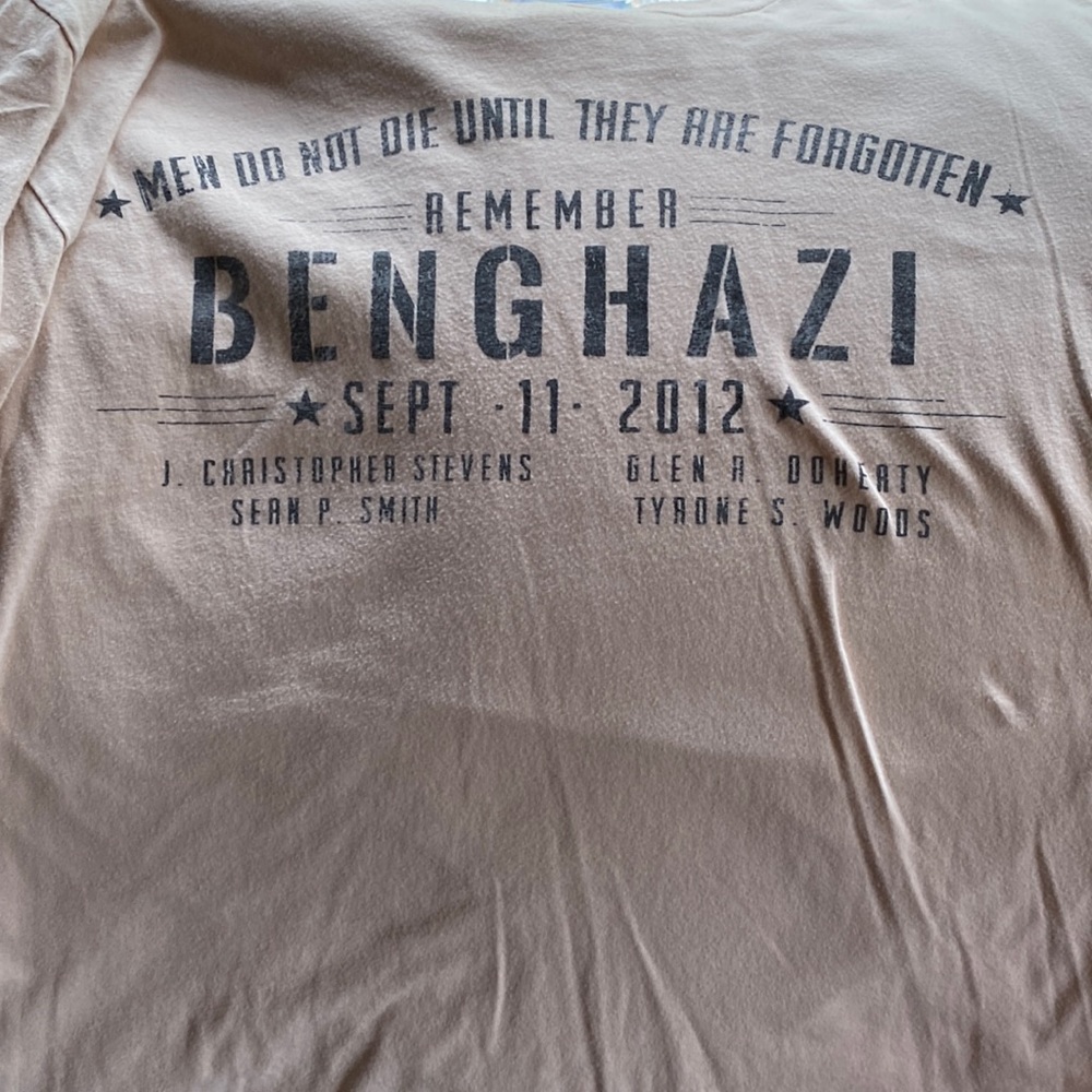 Nine Line tee MEDIUM Tan Benghazi